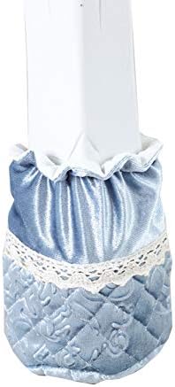 4PC European Style Furniture Socks Table and Chair Foot Cover Solid Color (Light Blue)