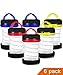 MISPO 6 Pack Portable Camping Lantern with LED Flashlights 2 in 1, 3-Lighting-Modes Survival Tool for Hiking, Camping, Emergency, Hurricane, Power Outage - Collapsible Mini Size - Battery Powered