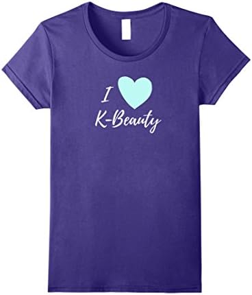 Womens I love k-beauty Korean skincare T-shirt XL Purple