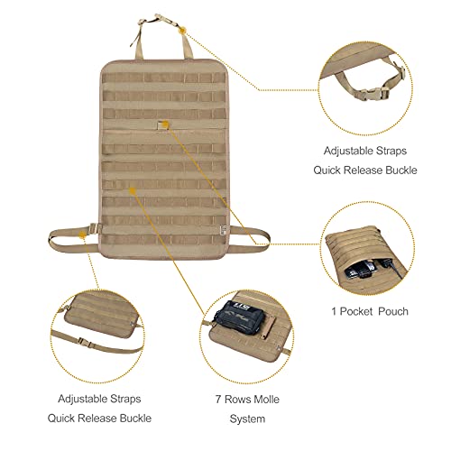 Car Seat Back Organizer, Tactical MOLLE Vehicle Panel Car