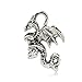 Housweety 50 Silver Tone Winged Dragon Charm Pendants 21x14mm