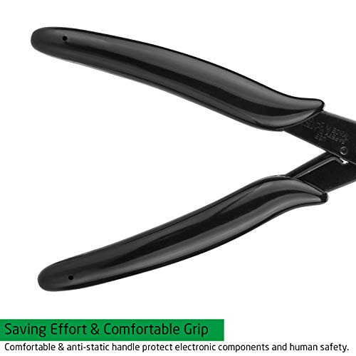 STARVAST 6 Pack 170 Flush Cutter 5 inch Micro Precision Wire Cutters Black Diagonal Cutting Pliers for Electronic, Model, Jewelry Making - Thumbnail 5