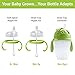 ANPEI 3-in-1 Weighted Straw Sippy Cup Conversion Kit for Comotomo Bottles | Versatile, Leak-Proof - Easy-to-Use Solution for Babies and Toddlers | Compatible with 5oz & 8oz Bottle (Green)
