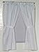 Carnation Home Fashions Polyester Fabric Bathroom Window Curtain, White, 36''x54