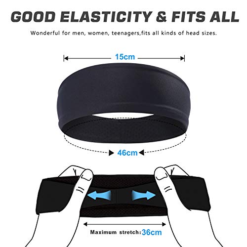 Hoofdband voor dames en heren, sport, hoofdband, vochttransport, workout, zweetbanden voor hardlopen, crosstraining… - Image 5