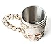 Viking Horn Drinking Cup Skull Coffee Cup Halloween Beer Mug for Men, Stainless Steel Mug Novelty Bar Coffee Cup Collection for Nordic Home Decor
