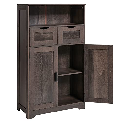 IWELL Storage with 2 Adjustable Drawers & 2 Shelves, 42.5”H x