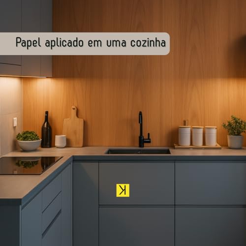 Papel de Parede Adesivo Vinílico Madeira Lavável Autoadesivo 5m x 45cm Estilo Contemporâneo (Carvalho)