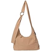 Thread Wallets Slouchy Bag for Women & Men - Crescent Sling Bag with Adjustable Strap and Zip Pocket, Unstructured & Foldable (Sand, Regular)