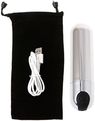 Coldgirl Silicone Powerful Mini Bullet Portable，Waterproof 10 Patterns for Body Therapeutic Adult Toy (Black&amp;silver)