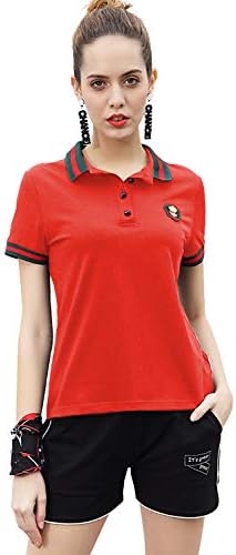 ZHIJINGBIANWEI Women's Short Sleeve Polo Shirts Casual Sport Golf Shirts in Size S-XL