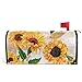 Wamika Watercolor Sunflowers Welcome Magnetic Mailbox Cover Wraps Yellow Flower Small Size 20.8(L) x 18(W) MailWrap for Outside Garden Home Decor