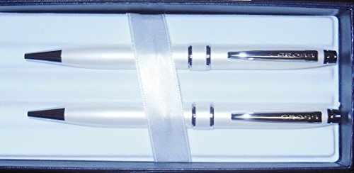 Cross Stratford Ballpoint Pen & .7mm Pencil Set - Pearlescent White (AT0171DC-8)