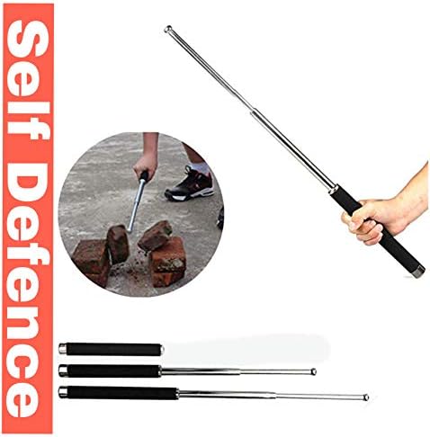 Sosoga® Self Defence Tactical Rod [Heavy Metal and Extendable] Ideal for Travelling, Trekking, Camping & Girl’s Safety [Free: 1 Travel Bag]