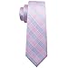 Barry.Wang Plaid Ties Check Mens Necktie Set with Handkerchief Cufflinks Classic Stripe