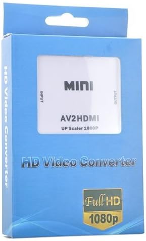 WEIAY Mini AV/CVBS Composite to HDMI Converter Scaler 1080P 3RCA TO HDMI Adapter