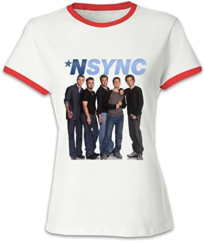 Women's Nsync O Neck Short Sleeve Color Block T-Shirt Red US Size M