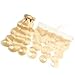 613 Blonde Human Hair 3 Bundles with Frontal Brazilian Body Wave with Baby Hair Frontal 100% Ear to Ear Virgin Human Hair Weave with 13x4 Lace Frontal 161820+14 Inch