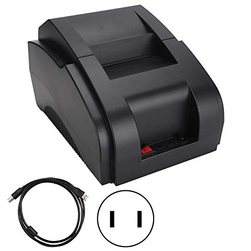 Delaman Mini Bluetooth Printer Thermal Printer Lightweight Portable 58mm Thermal Receipt Printer with Bluetooth 80mm/s Compatible with Windows/iOS/Android 110-240v (Size : US Plug)