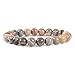 Natural Coral Fossil Petoskey Stone Gemstone 8mm Round Beads Stretch Bracelet 7 Inch Unisex