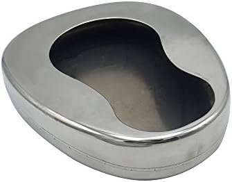 genmine Stainless Steel Bed Pans Adult Bedpans for Elderly, Men & Women