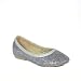Glitter 02 Little Girls Ballet Ballerina Flats Silver