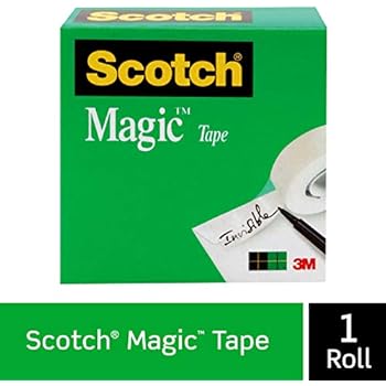 Scotch Brand Magic Tape, 1 Refill Roll, Numerous Applications, Cuts Cleanly, Engineered for Office and Home Use, 1 x 1296 Inches, Boxed (810)