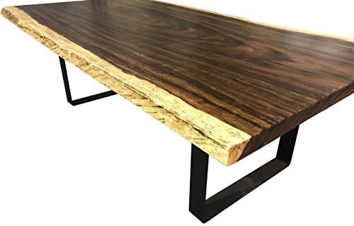 Live edge dining table, Live edge with steel flat legs