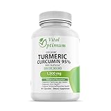 Vital Optimum Organic Turmeric Curcumin 95% with BioPerine® 1500 mg, High Absorption Formula with 95% Curcuminoids for Pain Relief & Joint Support 90 Capsules