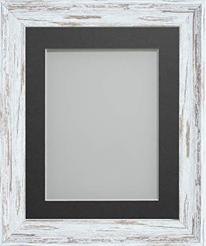 Frame Company Lynton Driftwood Photo Frame with Grey Mount, A3 for A4, fitted with perspex