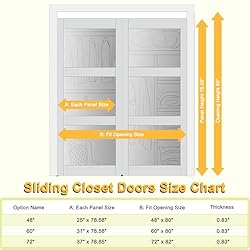 AINLARRY Bypass Glass Sliding Closet Door