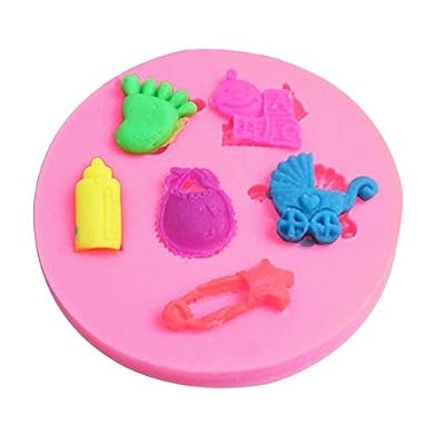 Sanheshun 3D Silicone Fondant Embossing Mold Mould Sugarcraft Baking Kitchen Tools Kit Cake Decoration