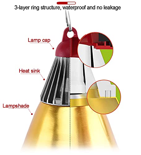 Aprilhp Wärmelampe Küken, Rotlichtlampe Wärmelampe Tiere Haustier Heizungs Lampe für Hühner, Ferkel und Welpen, 200W, Einstellbare Temperatur – Bild 7
