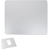Ultra-Slim Silver Aluminum Mouse Pad with Anti-Slip Rubber Base | Apple-Style Minimalist Design for Precision Control in Gaming, Office & Travel (8.66x7.08)