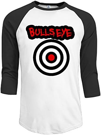 Bullseye Fashion Logo Pattern Mens 3/4 Sleeve Baseball Tee Shirts Men Tshirt