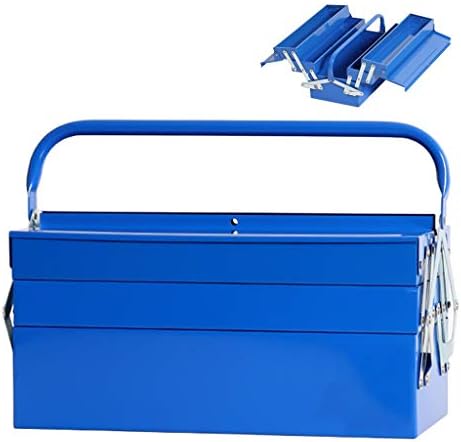 Portable Toolbox 5-Tray Cantilever Metal Tool Box Three-layer Metal Toolbox Repair Car Home Hardware Storage Box Storage For Tools (Color : Blue)