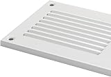 EUROPLAST 200x100mm White Metal Air Vent Grille with Insect Mesh 8x4" view 5