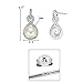 EleQueen 925 Sterling Silver CZ AAA Button Cream Freshwater Cultured Pearl Infinity Bridal Drop Earrings (8mm)