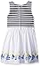 Nautica Girls' Striped Dress with Printed Poplin Skirt