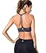 Queenie Ke Women's Light Support Cross Back Wirefree Pad Yoga Sports Bra Size M Color Dark Grey Space Dye