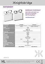 Knightsbridge 6W White LED Polycarbonate Emergency Spotlight 490 Lumen IP65 view 3