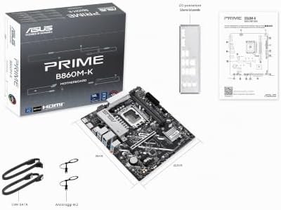 PRIME B860M-K, Scheda Madre Intel mATX, Slot DDR5, Nera