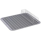 SANNO Silicone Dish Drying Mat Heat Resistant,Counter top Mat Sink Mat Large Drainer Mat and Trivet Countertop Protector-Dishwasher Safe Grey Large 17.7 x 15.7 inch