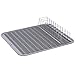 SANNO Silicone Dish Drying Mat Heat Resistant,Counter top Mat Sink Mat Large Drainer Mat and Trivet Countertop Protector-Dishwasher Safe Grey Large 17.7 x 15.7 inch