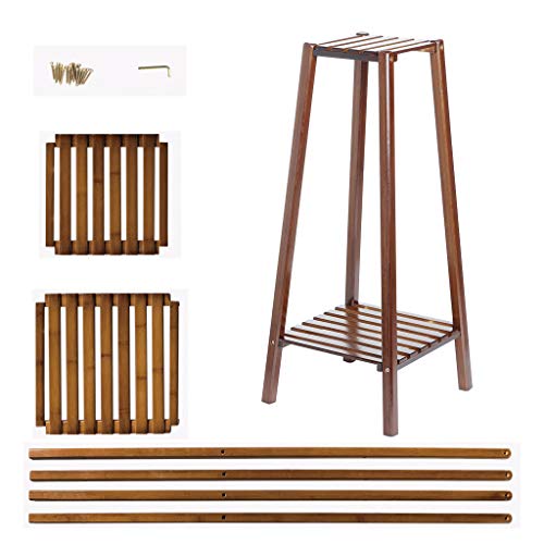 PENGY 3-Tier Bamboo Plant Stand Planter Rack Flower Pots Holder Disply Rack US Stock Brown