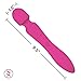 Wand Vibrator | Vibrating Dildo | Masturbator by Something Sexy, Dual Tip Motor with 3 Speed, 7 Unique Powerful Vibrating Selections Per Tip, Unique Antibacterial Silicone, USB Rechargeable Super Pink