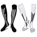 2/3Pairs Compression Socks, 20-30 mmhg Medical Sport Nursing Compression Socks for Men Women Marathon Maternity Pregnancy Flight Shin Splints Edema Varicose Veins(Men8-14in Women8-15in)