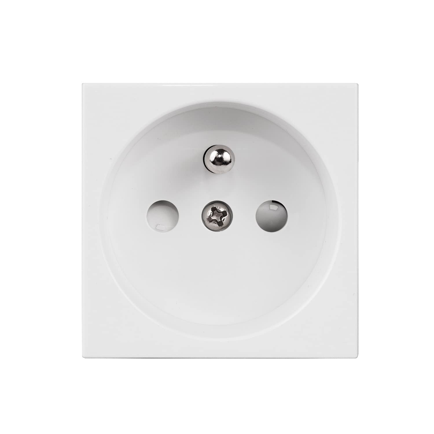 Maclean MCE718W Unterputz-Steckdose Ohne Rahmen Schutzkontaktsteckdose Steckdose Modulare Wandsteckdose Unterputzdose Wanddose Einbaudose Unterputz Montage (EU Steckdose, Weiss)