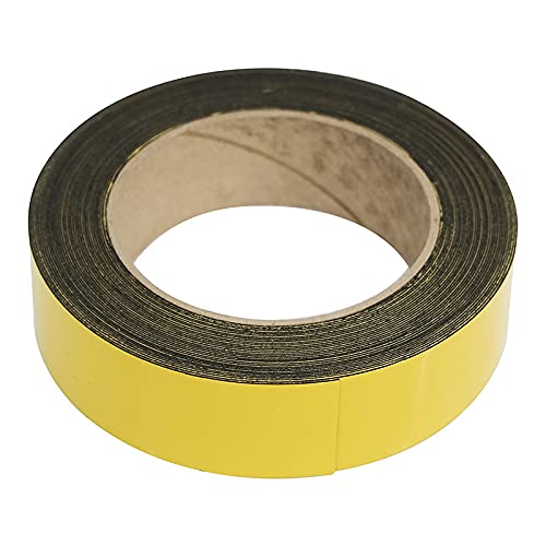 Yellow Magnetic Racking Tape 10m x 30mm - Wipeable Label Strip for Shelving, Warehouse & Inventory | Flexible, Cut-to-Size, Reusable
