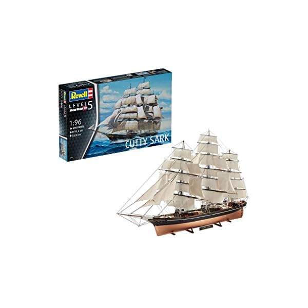 Revell Cutty Sark Model Kit Modellbausatz, Maßstab, 12 Jahre to 99 Jahre, 1 96 (5422) (05422), 36" lang, aus Kunststoff